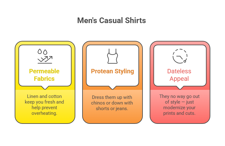 Casual shirts for men essentials in summer
